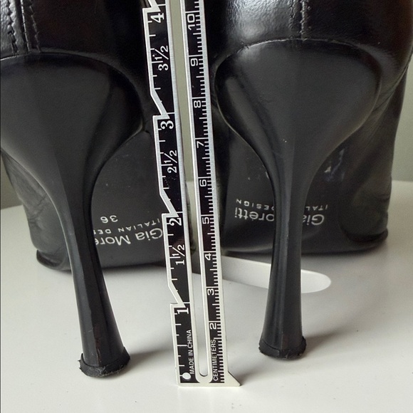 Gia Moretti leather pointed toe stiletto heel grommeted lace-up Boots Italian - Picture 12 of 17